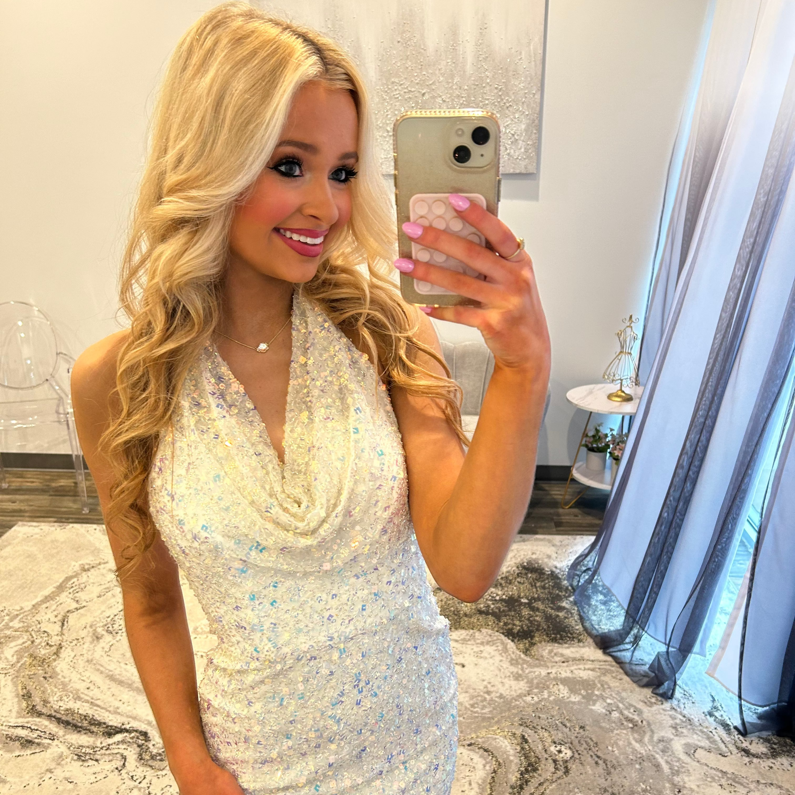 JoycesTPR  Sherri Hill 2023-1 Ivory Dress Up Close