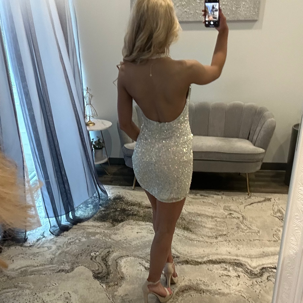 JoycesTPR  Sherri Hill 2023-1 Ivory Dress Up Close Back 