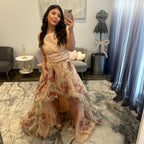 JoycesTPR Sherri Hill 51098 Champagne Print Prom Dress
