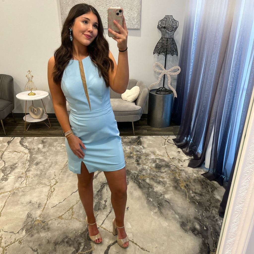 JoycesTPR Sherri Hill 53069 Light Blue Short 