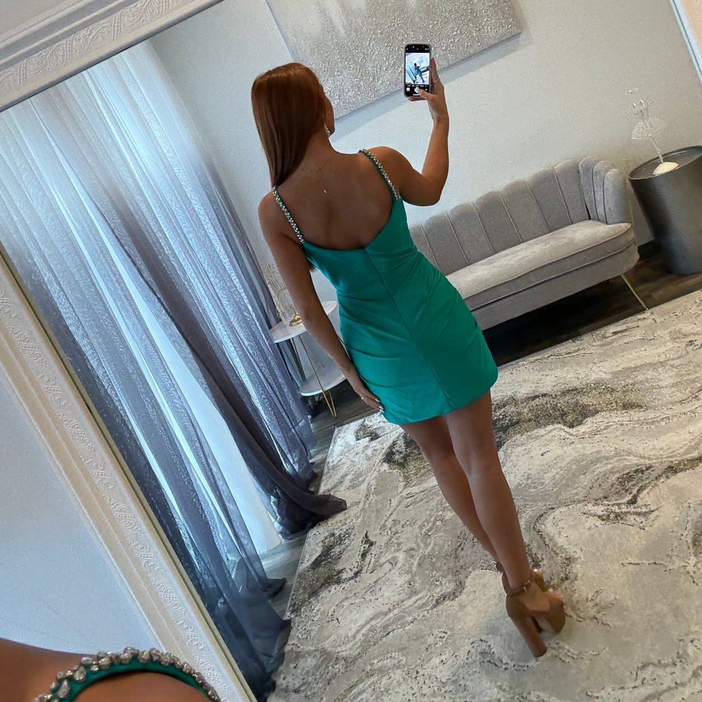 JoycesTPR Sherri Hill 53266 Emerald Short Back 