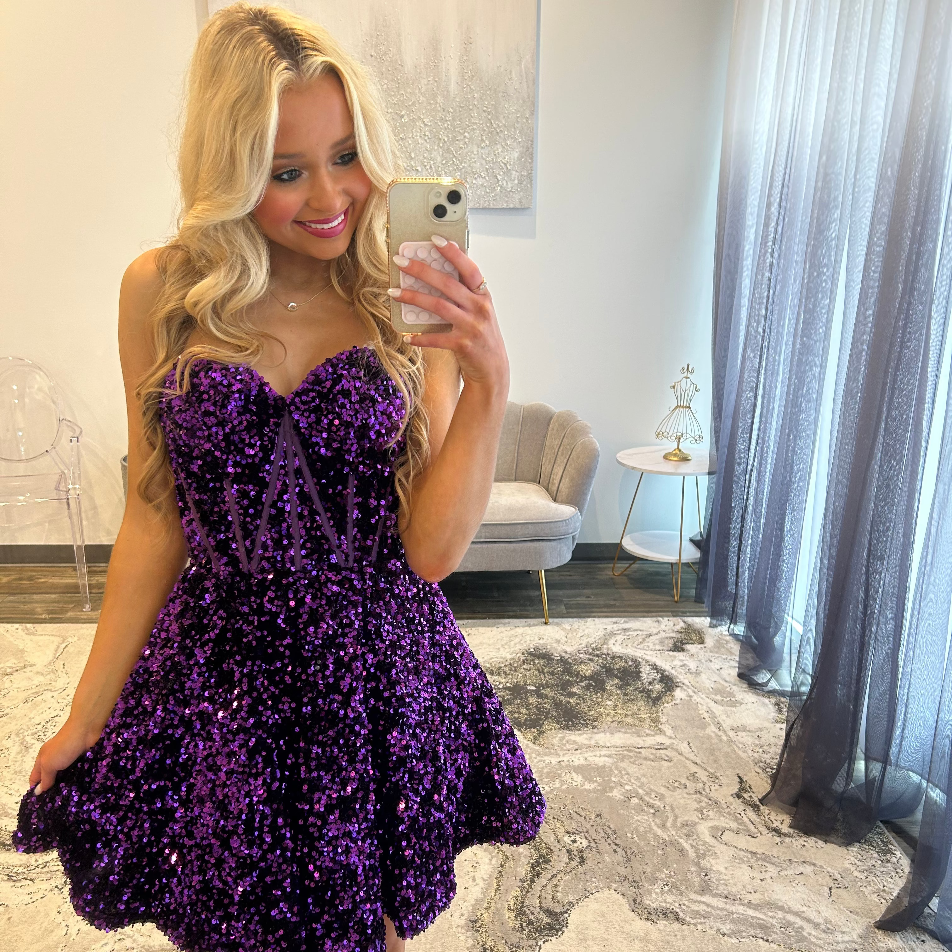 JoycesTPR Sherri Hill 55207 Purple Dress 