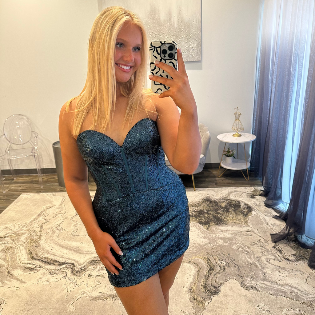 JoycesTPR Sherri Hill 55657 Teal 