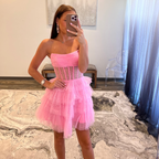 JoycesTPR Sherri Hill 55908 Candy Pink Short Dress 