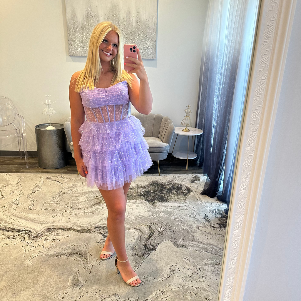 JoycesTPR Sherri Hill 55908 Lilac Short Dress 