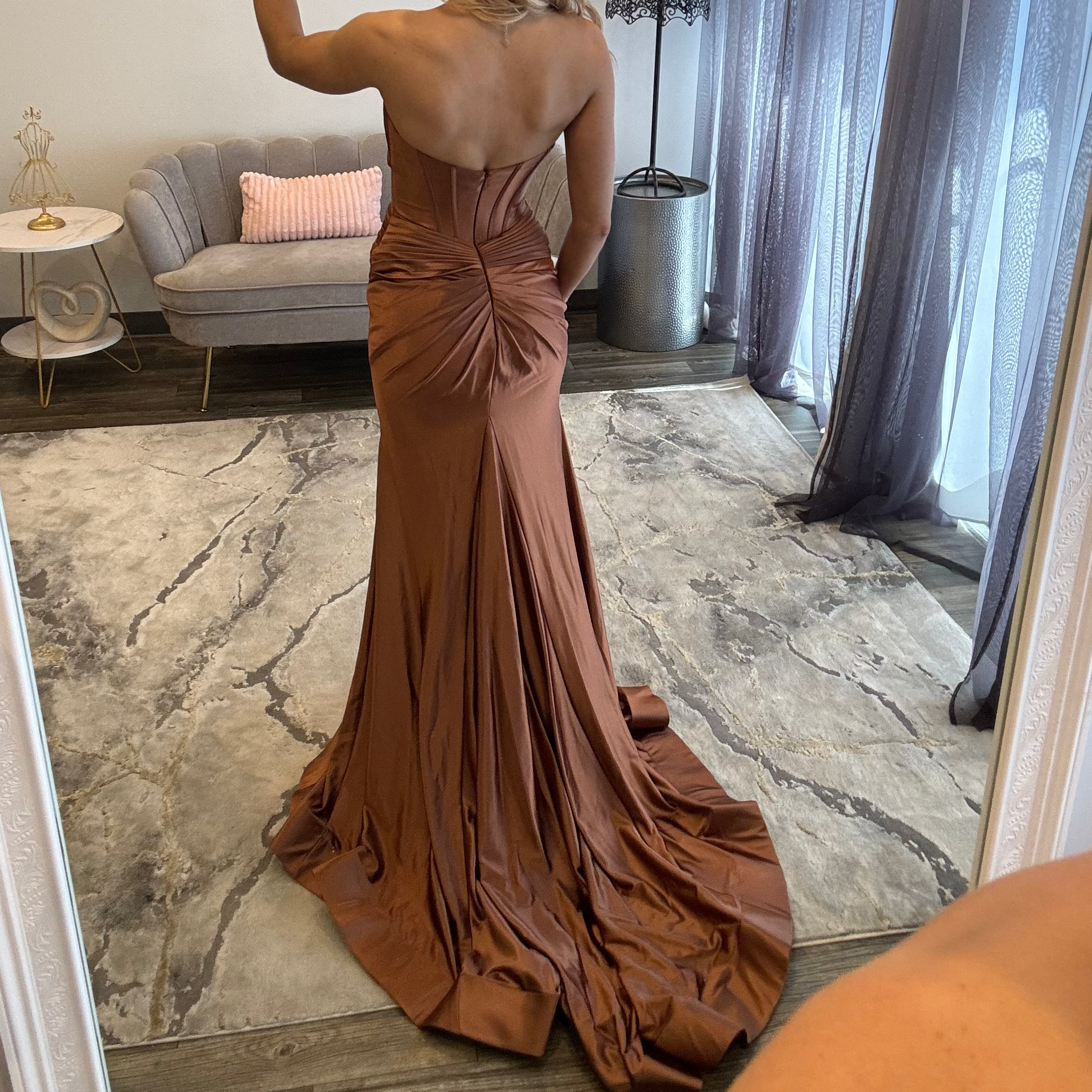 JoycesTPR Sherri Hill 56161 Chocolate Prom 