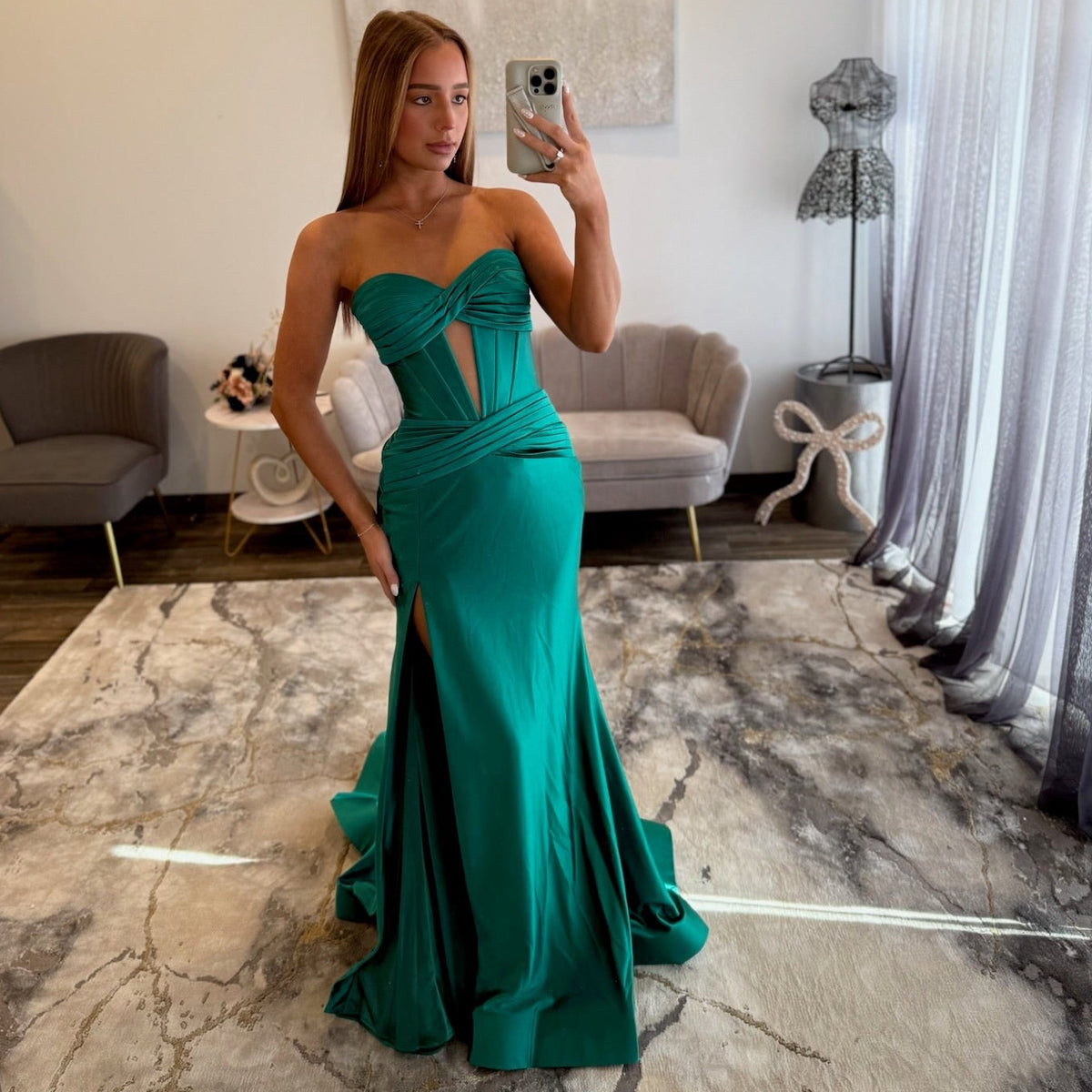 JoycesTPR Sherri Hill 56161 Dark Emerald Prom Dress 