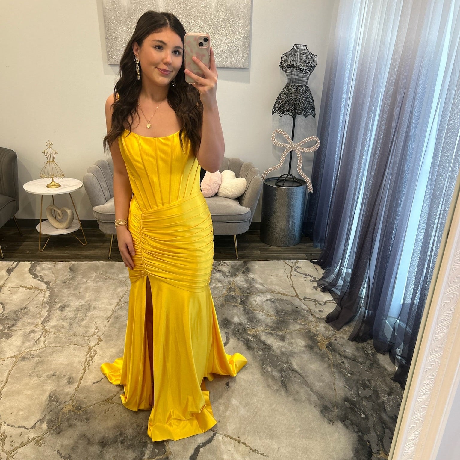 JoycesTPR Sherri Hill 56182 Yellow Prom Dress