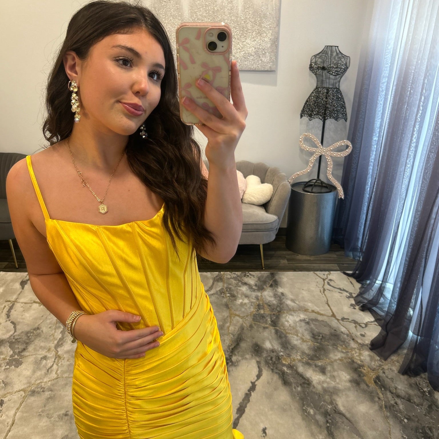 JoycesTPR Sherri Hill 56182 Yellow Prom Dress