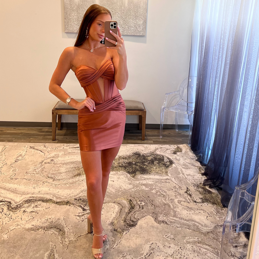 JoycesTPR Sherri Hill 56541 Short Copper