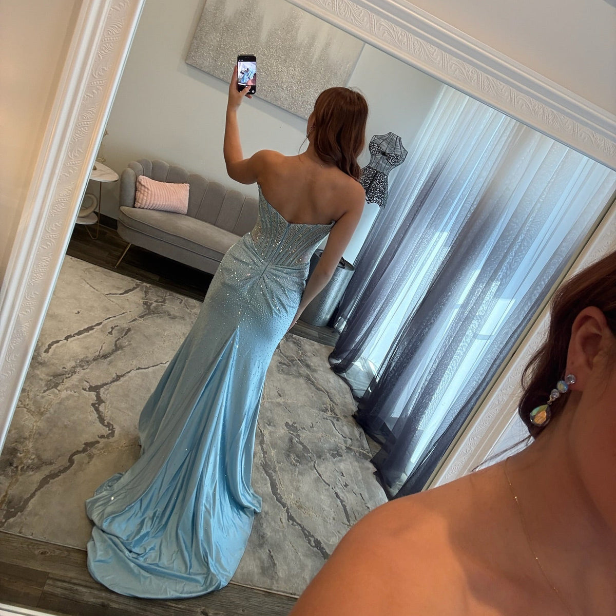 JoycesTPR Sherri Hill 56620 Light Blue  Prom Dress 