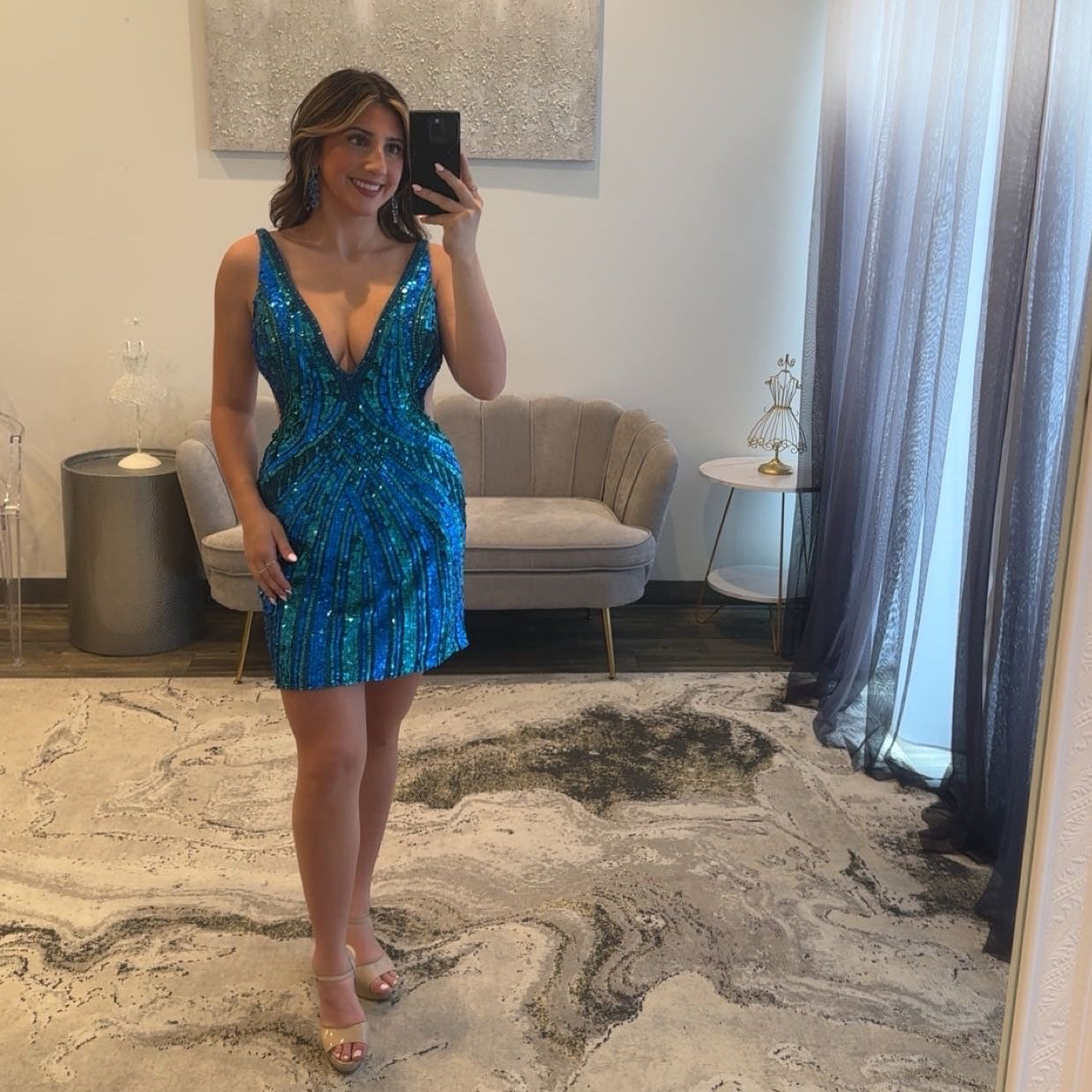 JoycesTPR Sherri Hill 56723 Royal Turquoise 