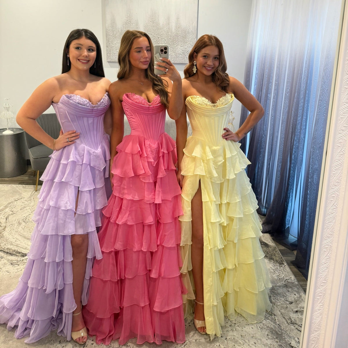 JoycesTPR Sherri Hill 56911 Lilac Candy Pink Light Yellow Prom 