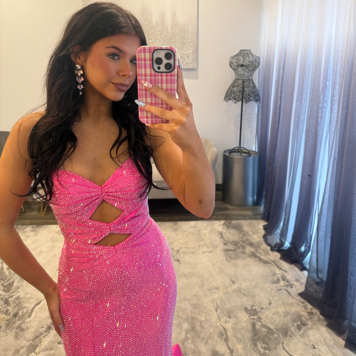 JoycesTPR Sherri Hill 56932 Bright Fuchsia Prom Dress 