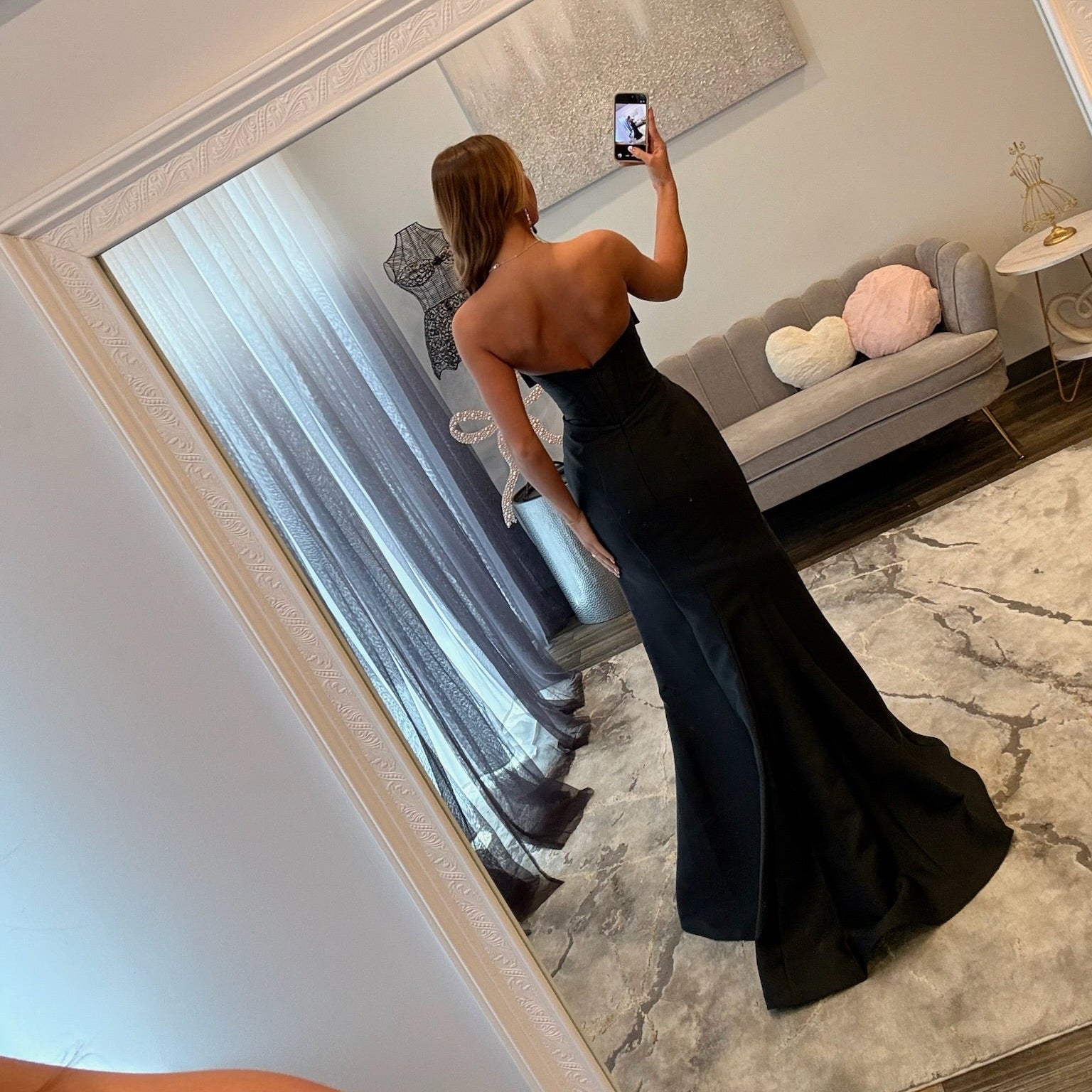 JoycesTPR Sherri Hill 56952 Black Prom Dress w Bow 