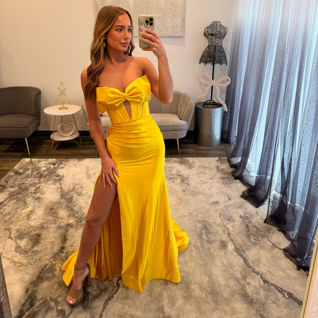 JoycesTPR Sherri Hill 56957 Yellow
