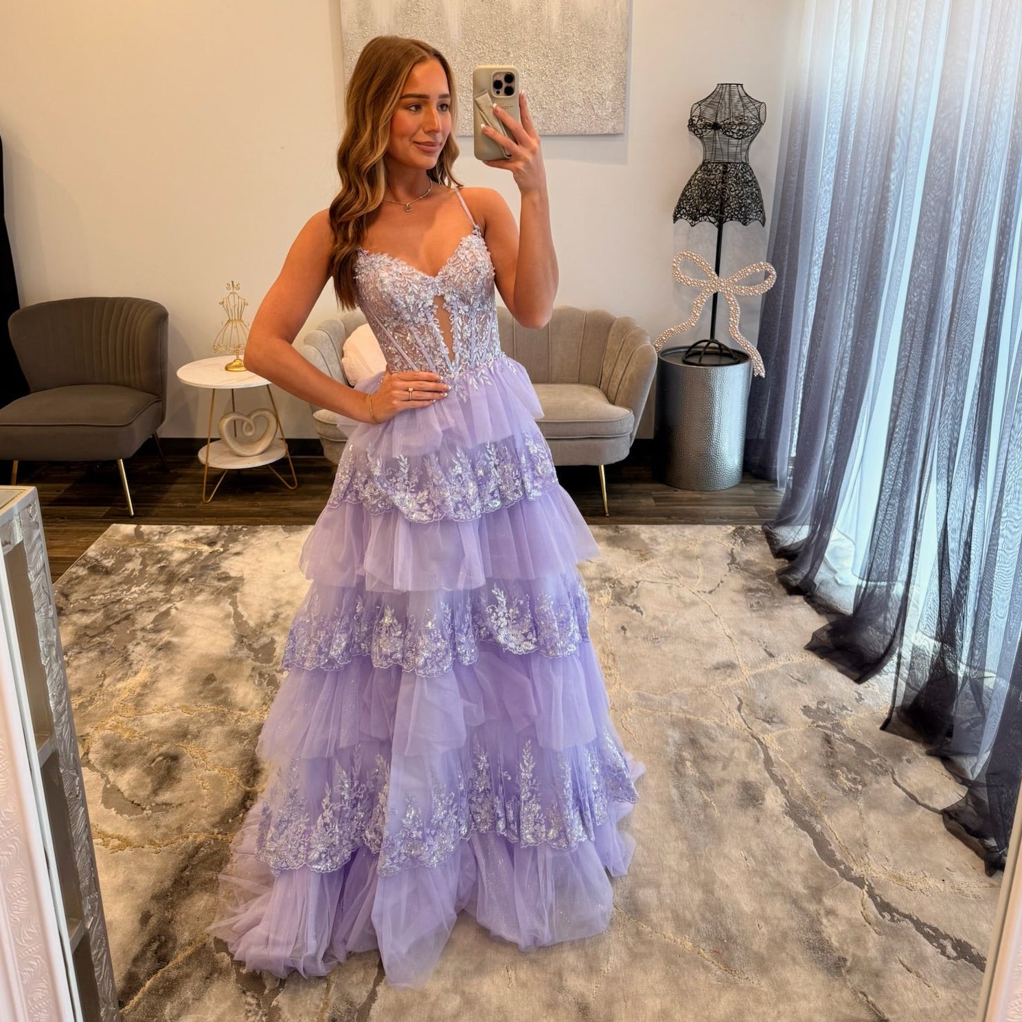 JoycesTPR Sherri Hill 56982 Lilac Prom Dress 