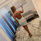 JoycesTPR Sherri Hill 57262 Ivory Silver Hoco Close 