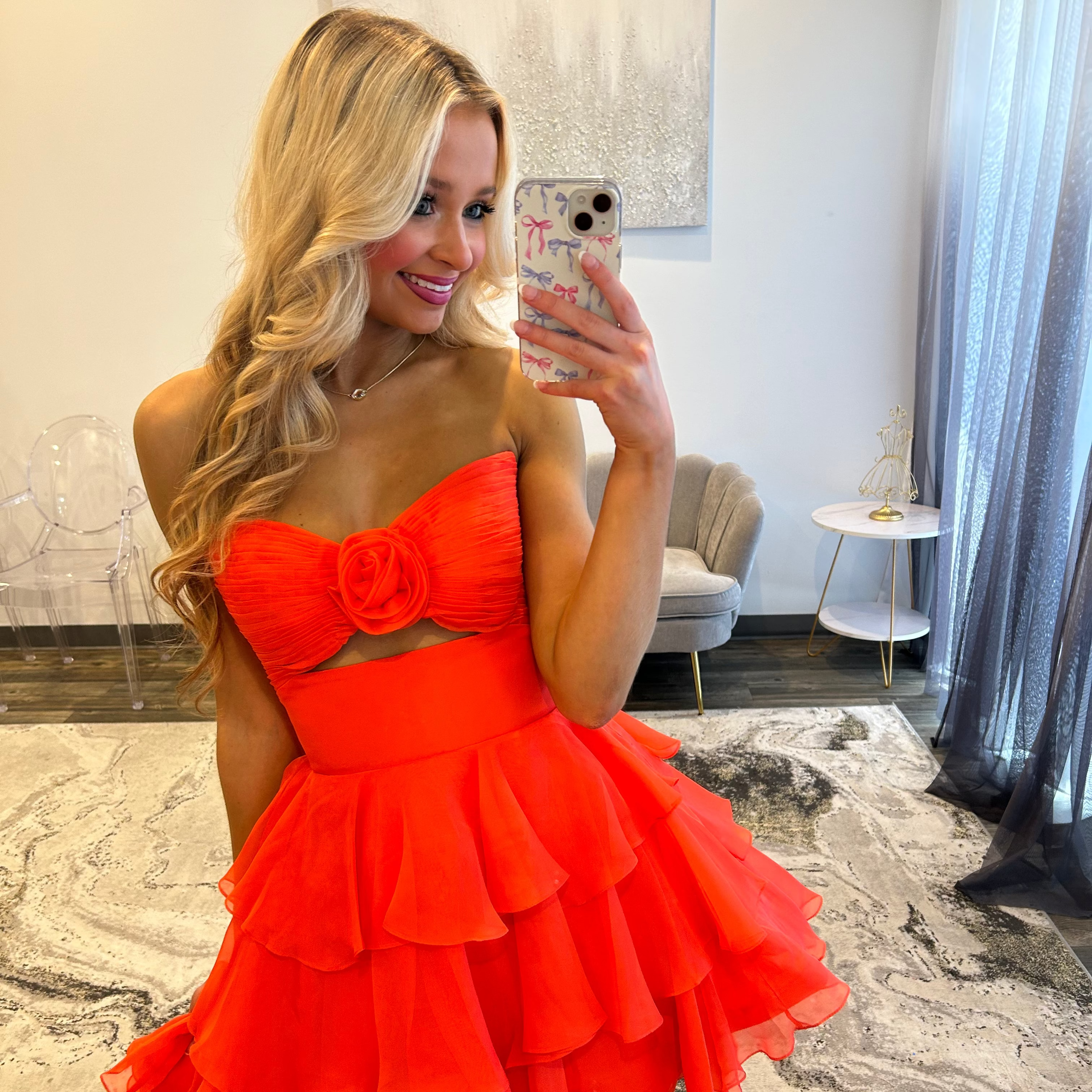 JoycesTPR Sherri Hill 57285 Orange Close Up