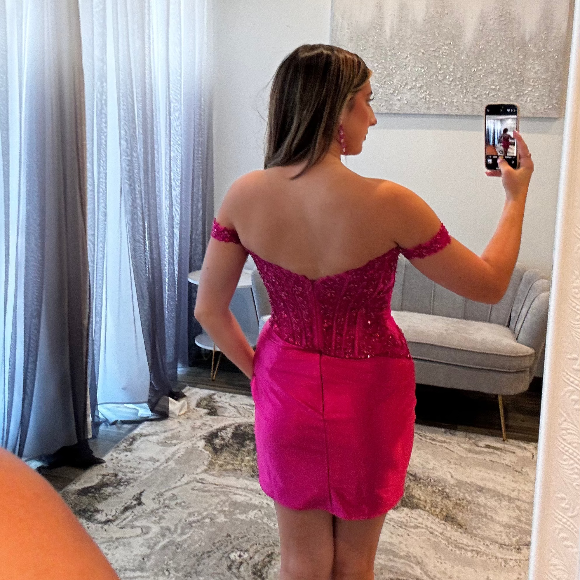 JoycesTPR Sherri Hill 57350 Fuchsia Back 