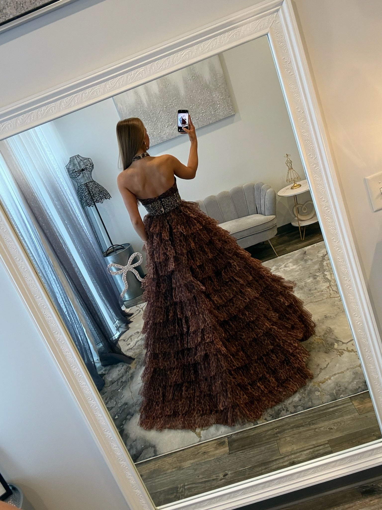 JoycesTPR Sherri Hill 57510 Cheetah Prom Dress with Choker