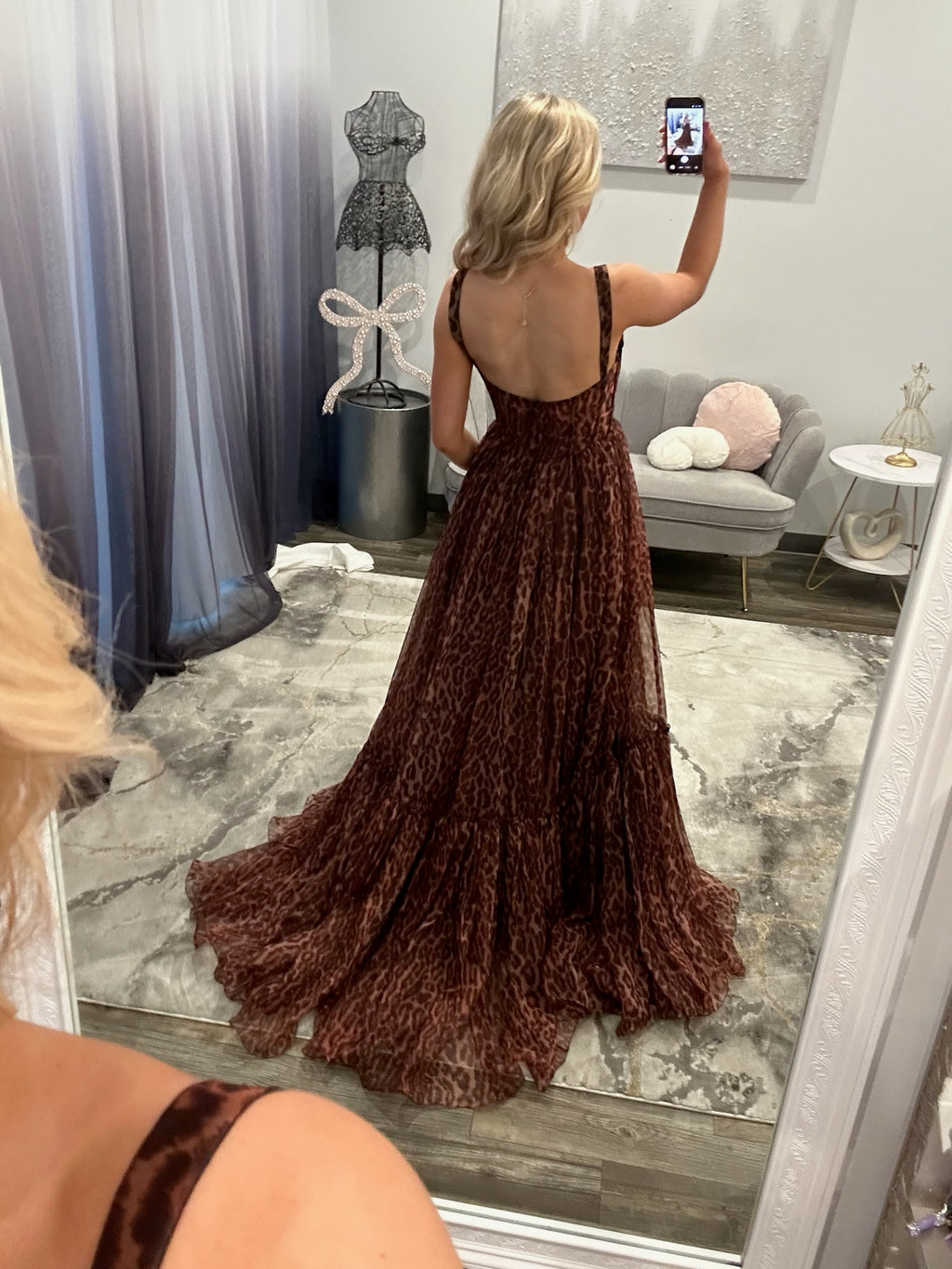 JoycesTPR Sherri Hill 57511 Cheetah Print Prom Dress Back