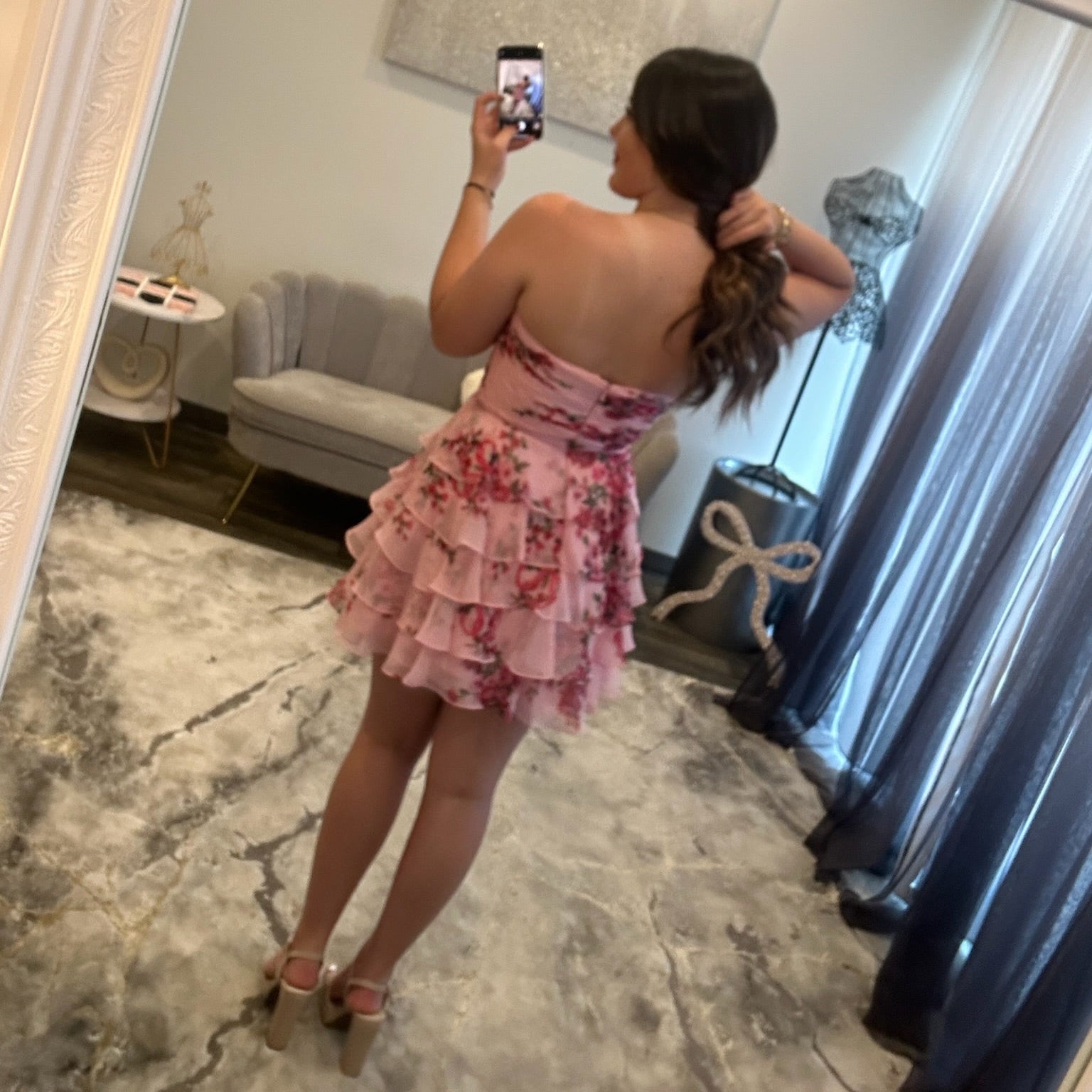 JoycesTPR Sherri Hill 57539 Pink Print Payton
