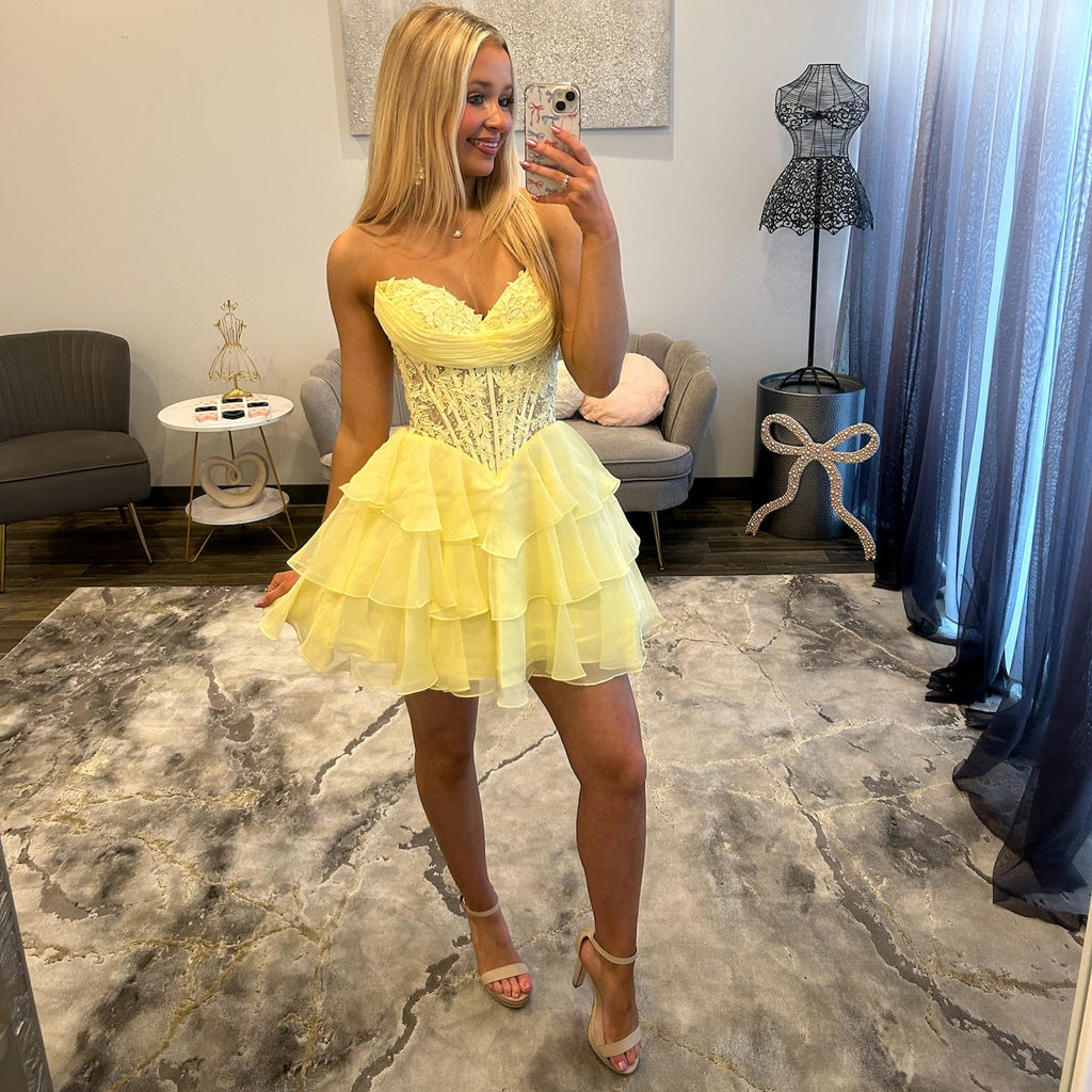 JoycesTPR Sherri Hill 57572 Yellow McKenna