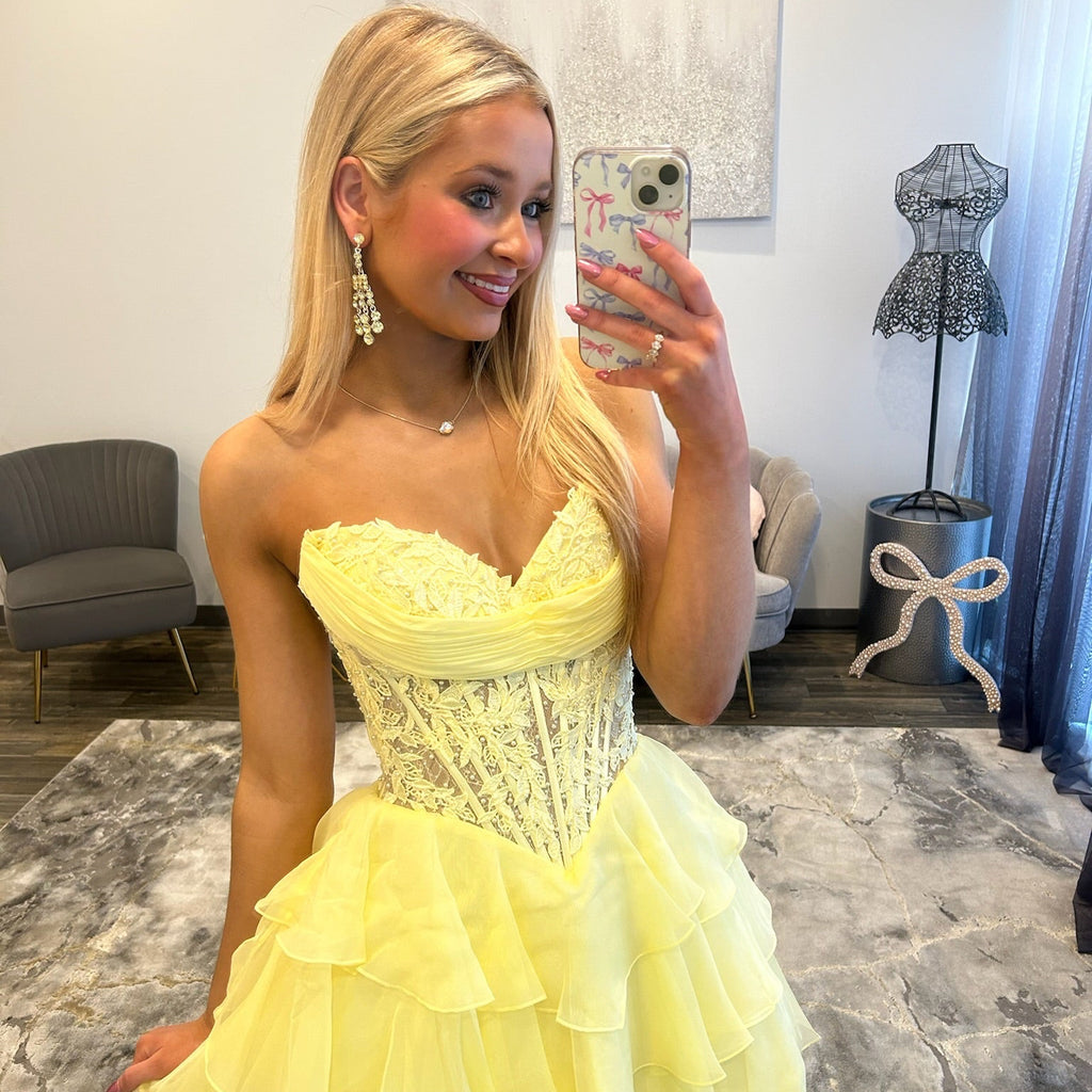 JoycesTPR Sherri Hill 57572 Yellow McKenna