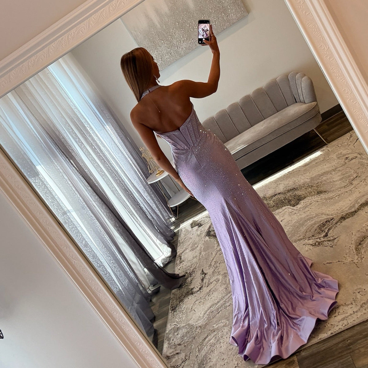 JoycesTPR Sherri Hill 57617 Lilac Prom Close UP 
