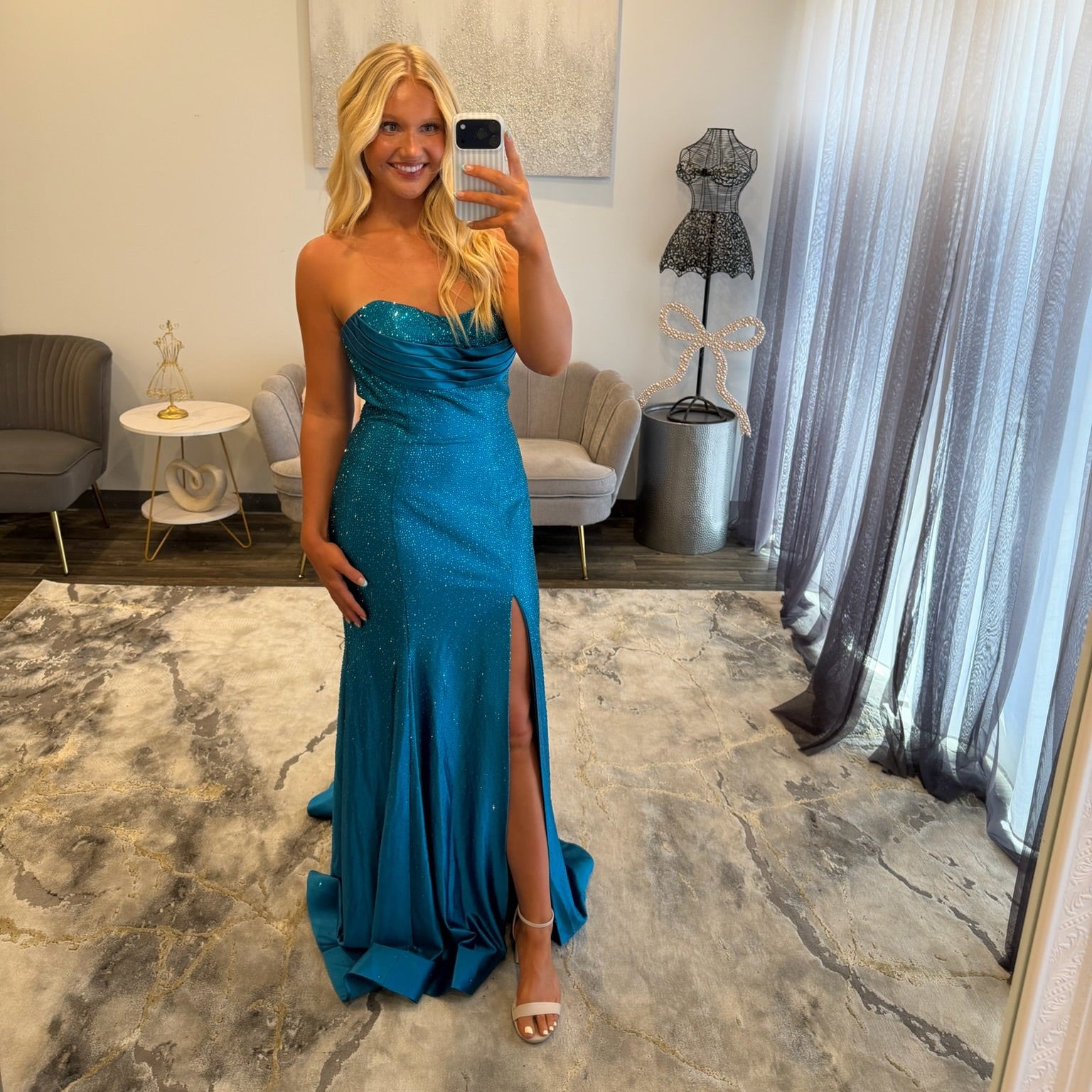 JoycesTPR Sherri Hill 57627 Teal Prom