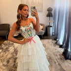 JoycesTPR Sherri Hill 57750 Ivory Multi Floral  Dress 
