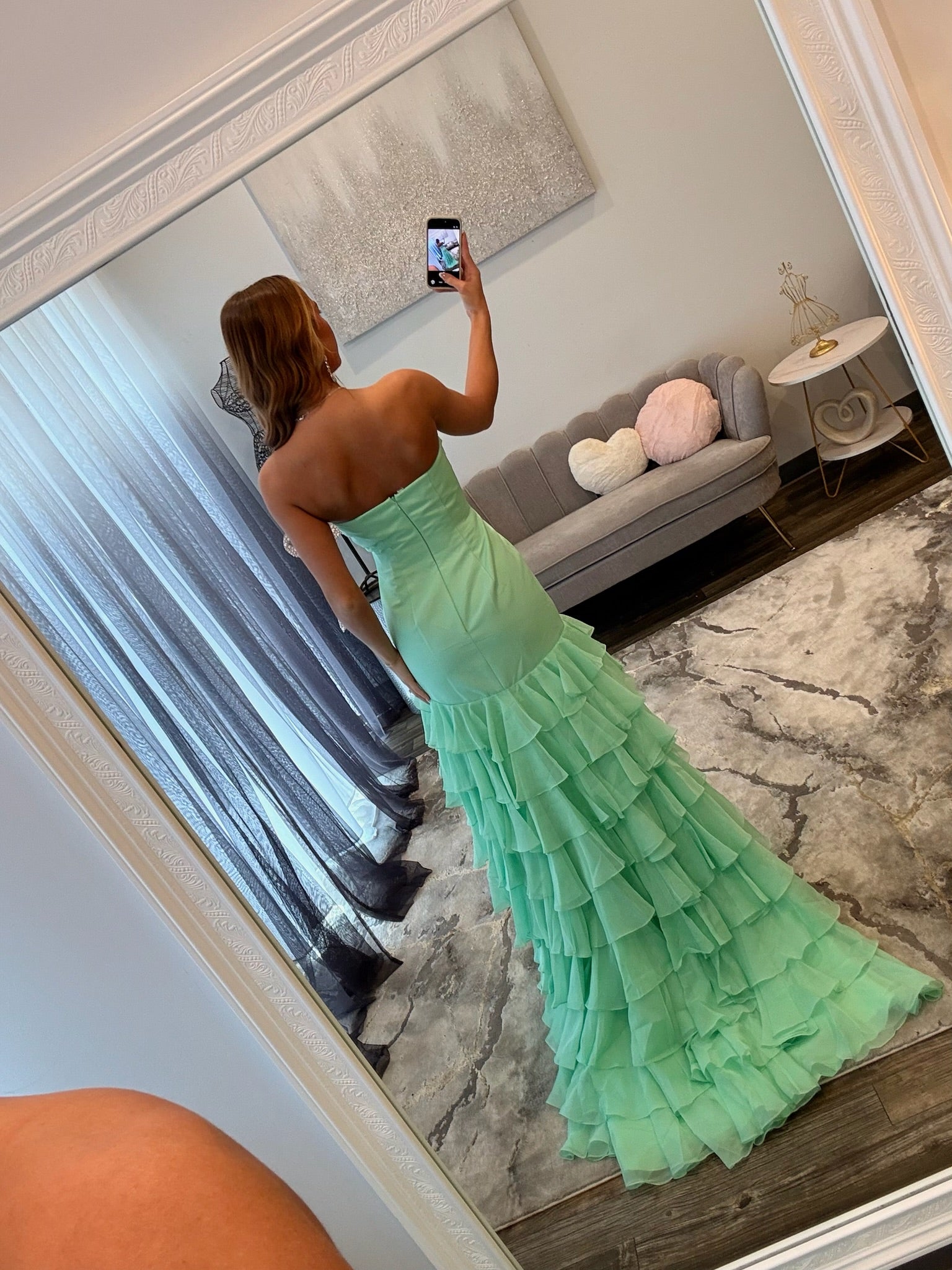 JoycesTPR Sherri Hill 57827 Light Green Back