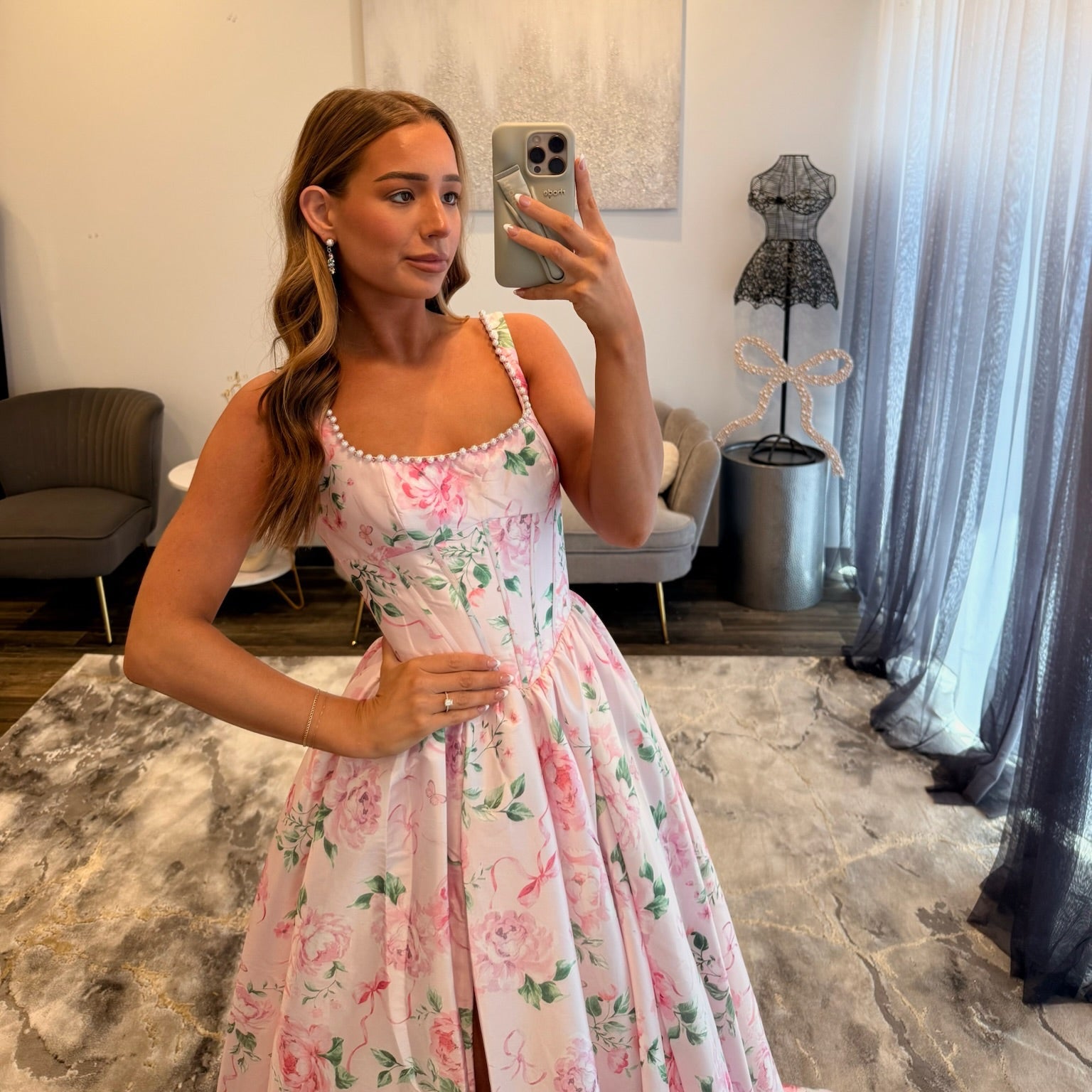 JoycesTPR Sherri Hill 57965 Pink Print Dress 