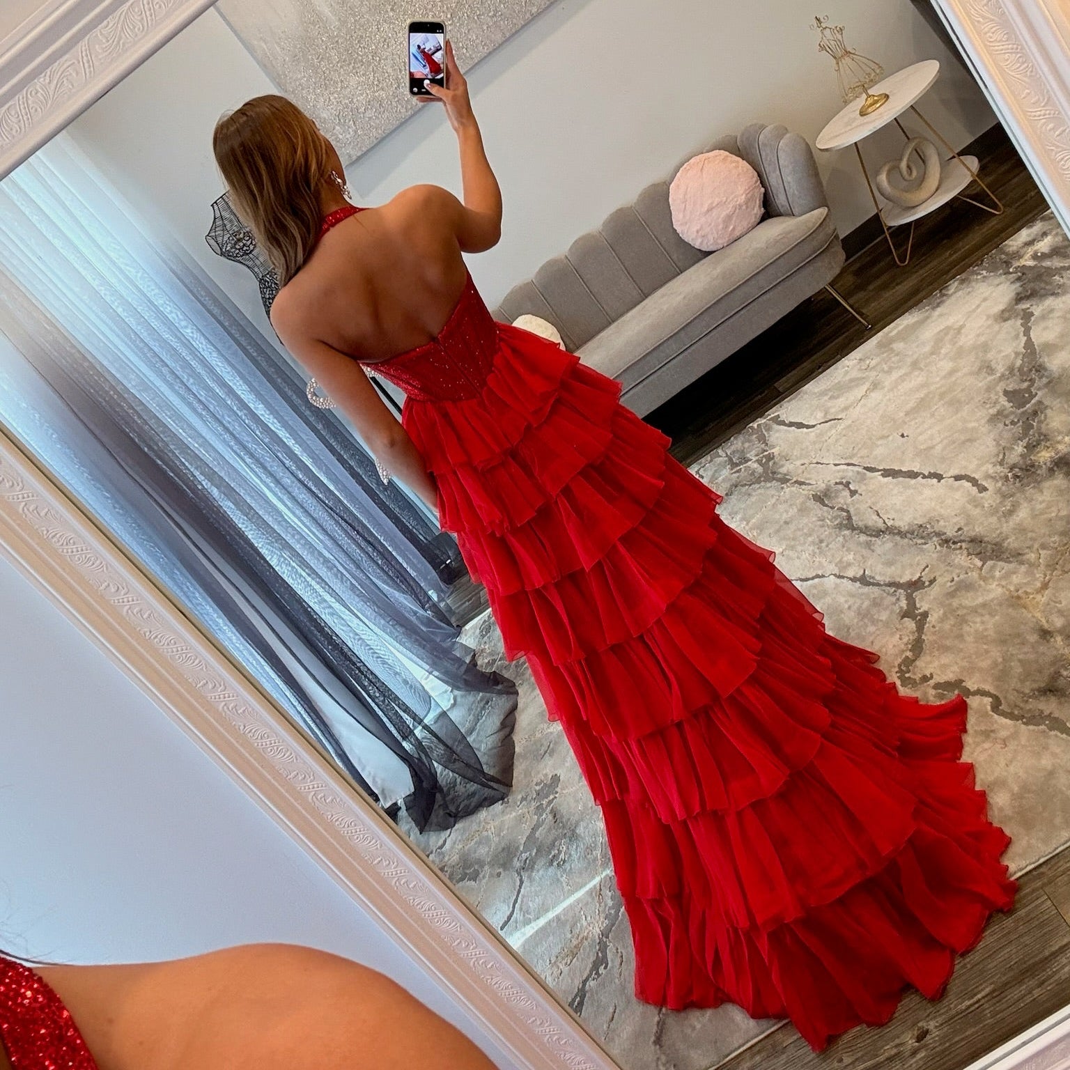 JoycesTPR Sherri Hill 58009 Red Prom Dress 