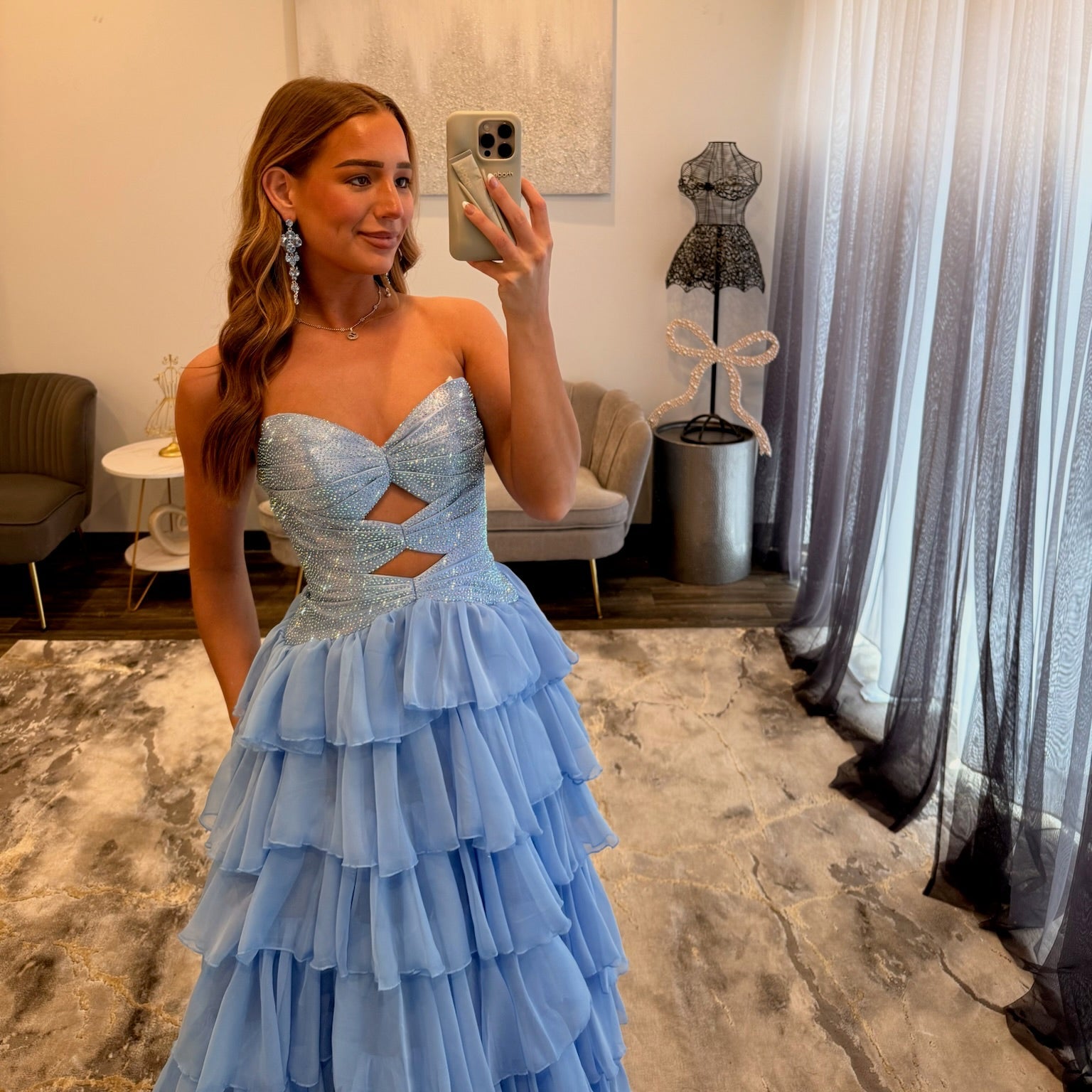 JoycesTPR Sherri Hill 58011 Periwinkle Dress Close