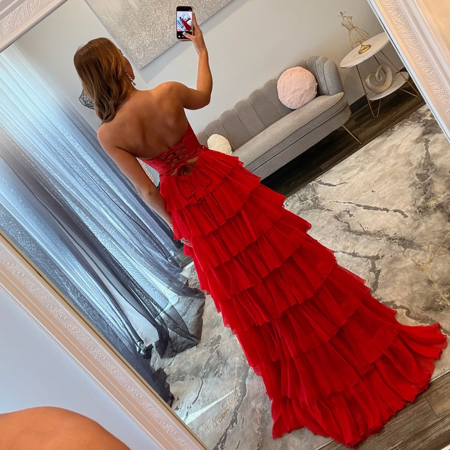 JoycesTPR Sherri Hill 58011 Red Prom Dress 