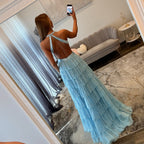 JoycesTPR Sherri Hill 58015 Light Blue Silver Prom Back