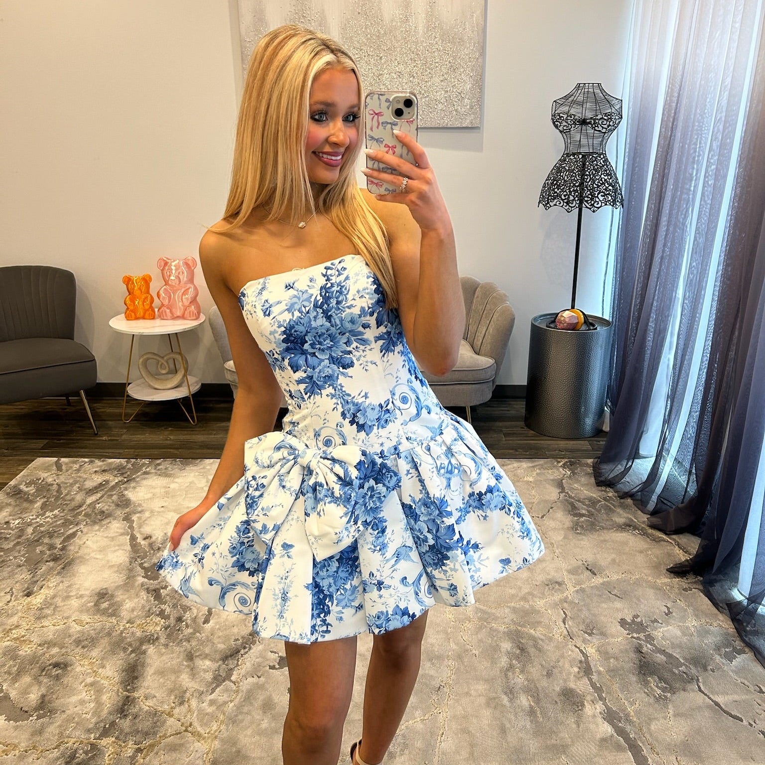 JoycesTPR Sherri Hill 58018 Ivory Blue 