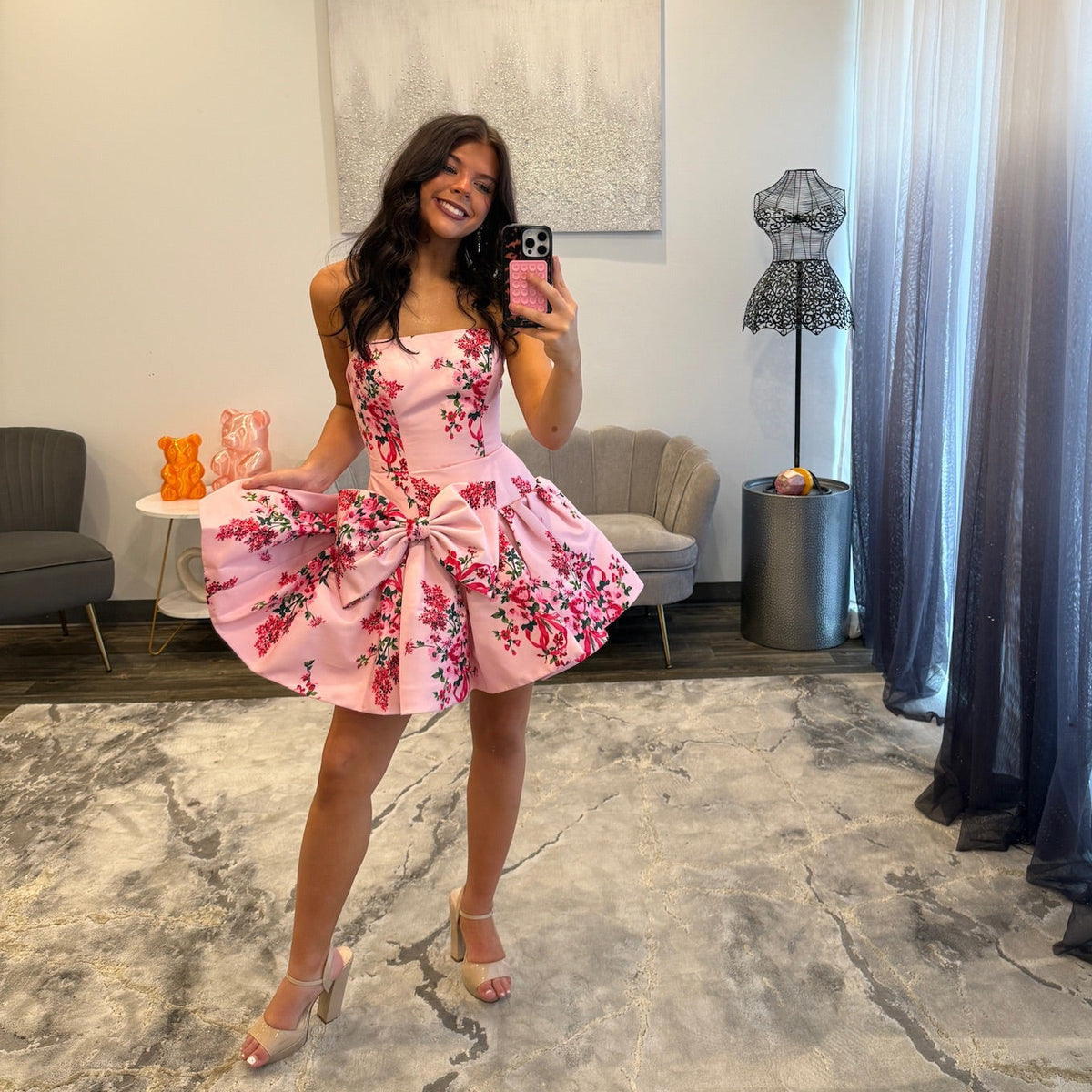 JoycesTPR Sherri Hill 58019 Pink Print 