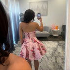 JoycesTPR Sherri Hill 58019 Pink Print 