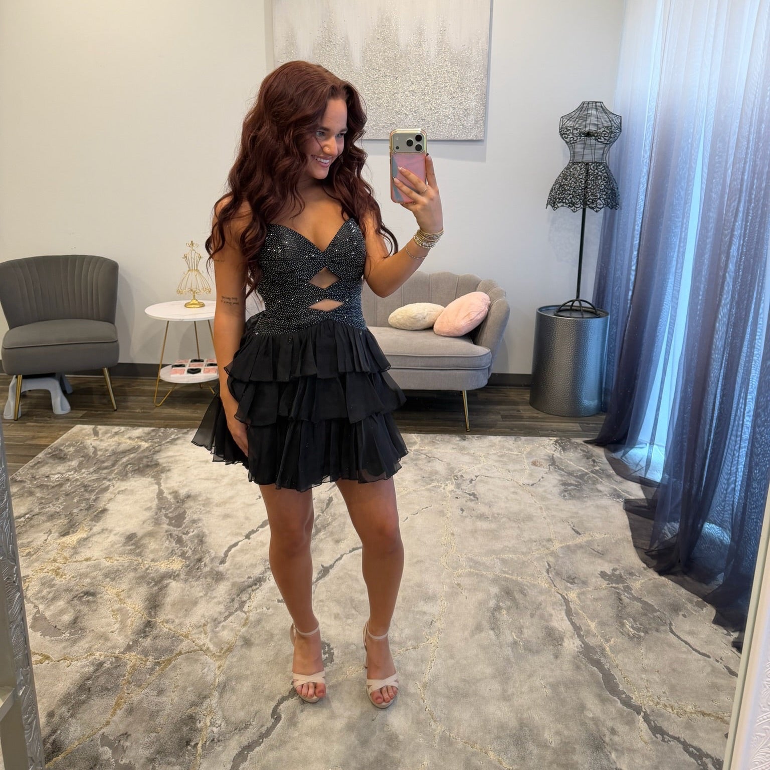 JoycesTPR Sherri Hill 58025 Black Silver 