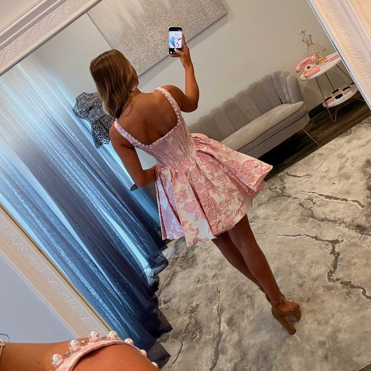 JoycesTPR Sherri Hill 58071 Ivory Pink 