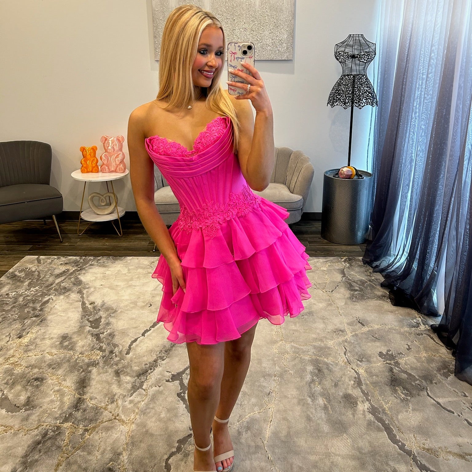 JoycesTPR Sherri Hill 58076 Bright Fuchsia 