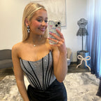 JoycesTPR Sherri Hill 58088 Black Silver Close Up 