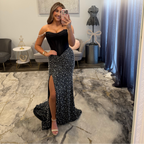 JoycesTPR Sherri Hill 58093 Black Silver Ivory Prom Dress 