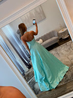 JoycesTPR Sherri Hill 58096 Aqua Silver Prom