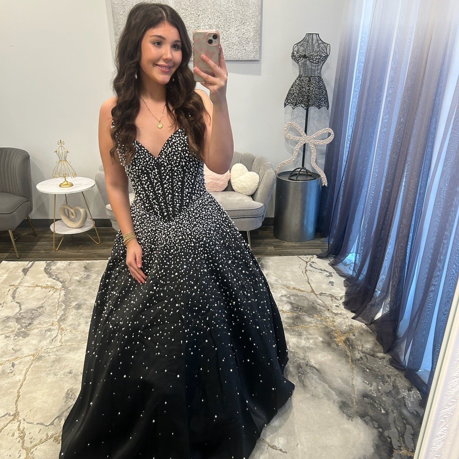 JoycesTPR Sherri Hill 58096 Black Silver Prom 