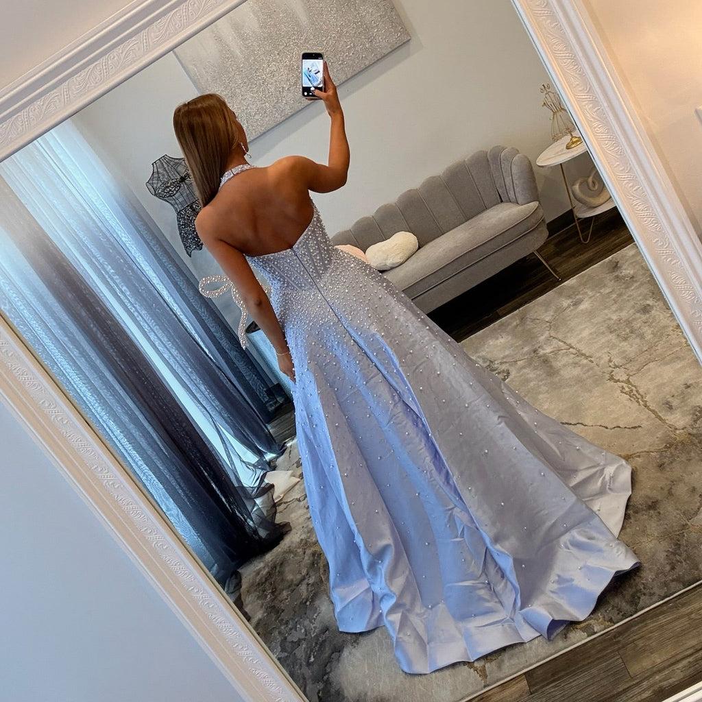 JoycesTPR Sherri Hill 58096 Lilac Silver Prom Dress Back