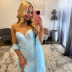 JoycesTPR Sherri Hill 58098 Light Blue Silver Prom 